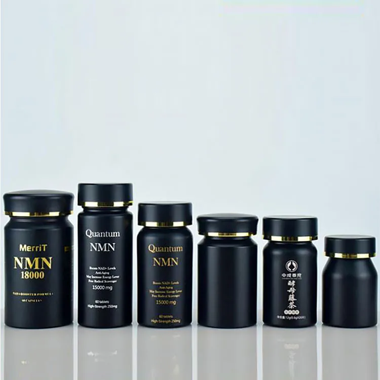 35ml 45ml 60ml 90ml 100ml Vitamin Bottle Black Glass Pharmaceutical Pill Medicine Bottles Empty Capsule Bottle