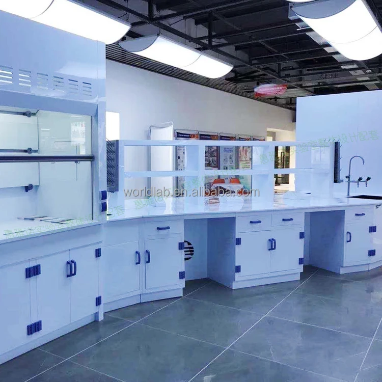 Strong acid and alkali resistant laboratory furniture cabinets PP material experimental table