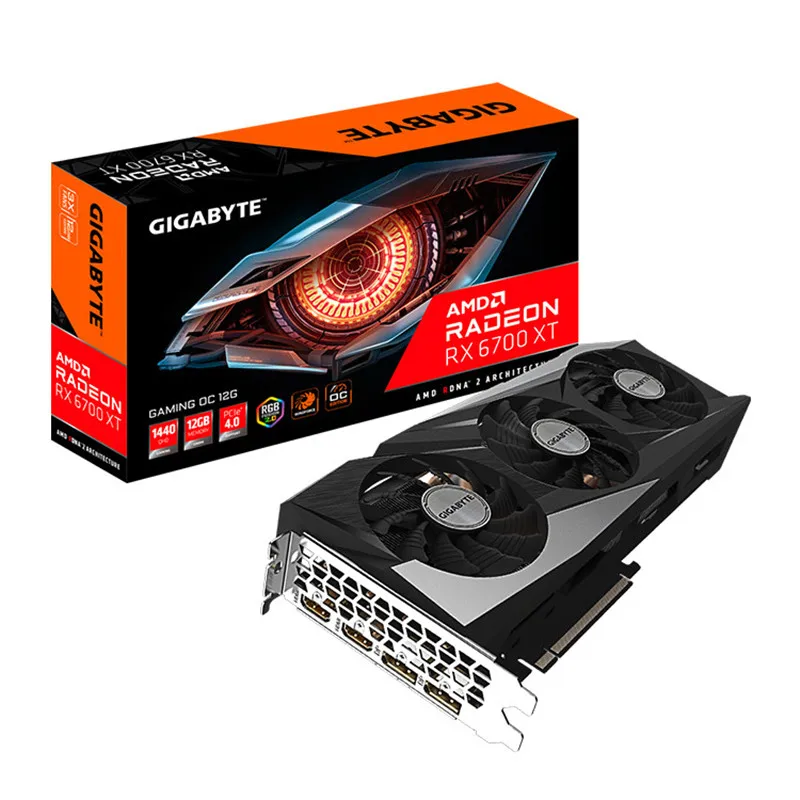 Best Price for graphic card AMD Radeon RX 6600XT 6700XT 6800XT GAMING 16G GDDR6 Graphics Cards 256-bit PCIe Video Cards 3060ti