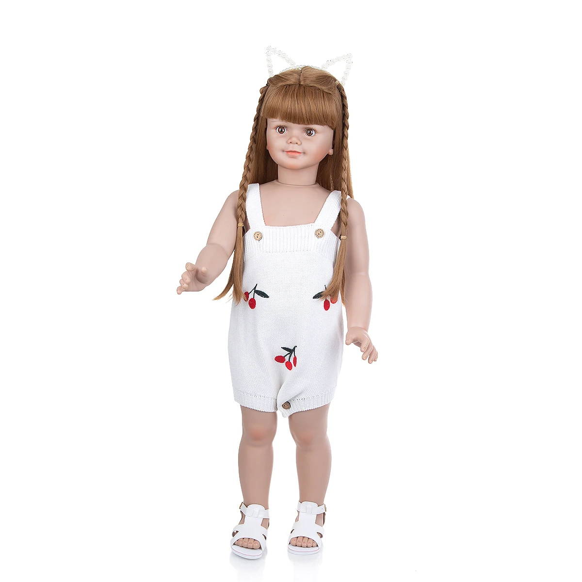 
KEIUMI 30 inch Full Silicone Reborn Baby Doll Toys Dresses With Knitting Jumpsuit Dolls Kids Birthday Gift 