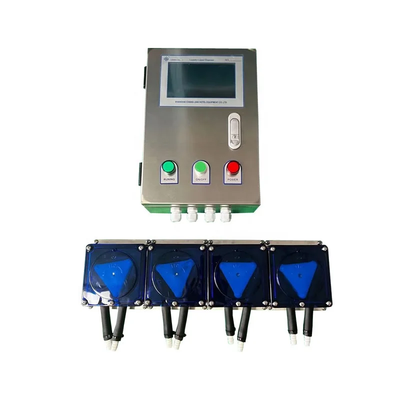 2024 High Quality Chemical Laundry Dosing System Metal Stainless Steel Material Laundry Dispenser With Peristaltic Pump