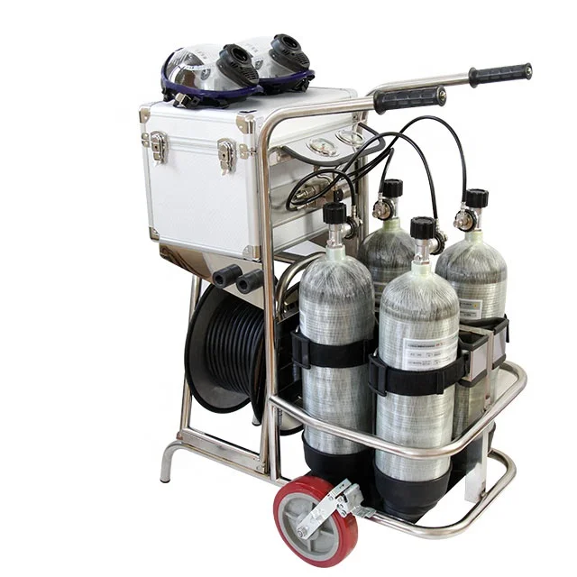 Positive Pressure 6.8L Four  Carbon Fiber Cylinders Long Tube Self-Contained  Breathing Apparatus SCBA Air Systems