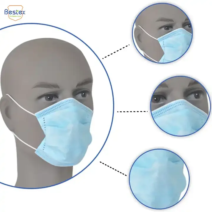 New  Design Non-woven Black Fabric Face Mask Distributor With Logo Bulk Surgical Disposable Facemasks