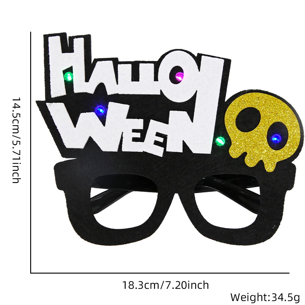Halloween Thanksgiving Glasses Harvest Festival Party Dressing Ghost Day Party Decoration LED  Turkey Pumpkin  Eyeglasses Frame