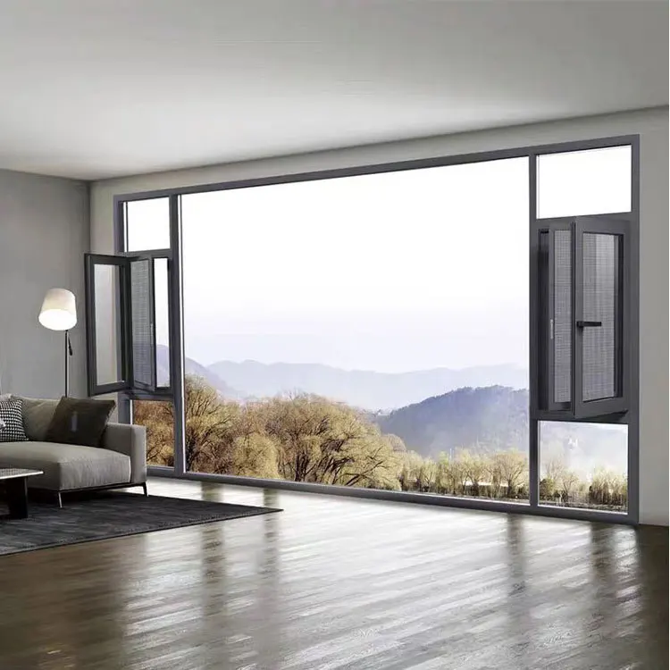 slide aluminium windows system for sale Powder coated color window design with factory price