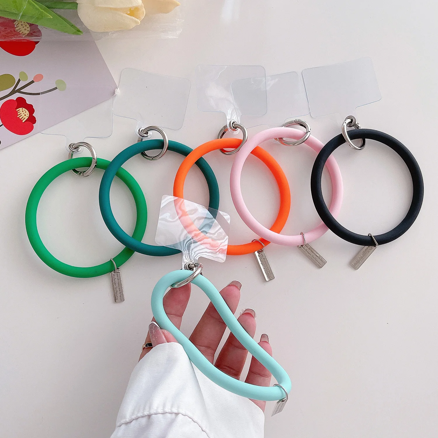 mobile phone silicone fashion solid colour bracelet
