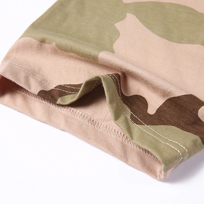 XINXING Three Colors Desert Camouflage t shirt cotton tactical combat tshirt