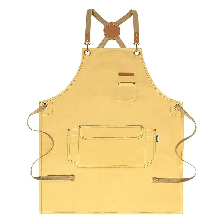 Aprons Kitchen cross back barista denim Chef Stylist Canvas Apron Studios Uniform Grill Restaurant Apron for kid
