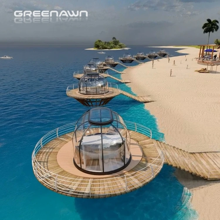 Outdoor inflatable Waterproof luxury Resort Glamping Safari Glass Dome Homes Prefabricated House Camping Tent For Hotel Use