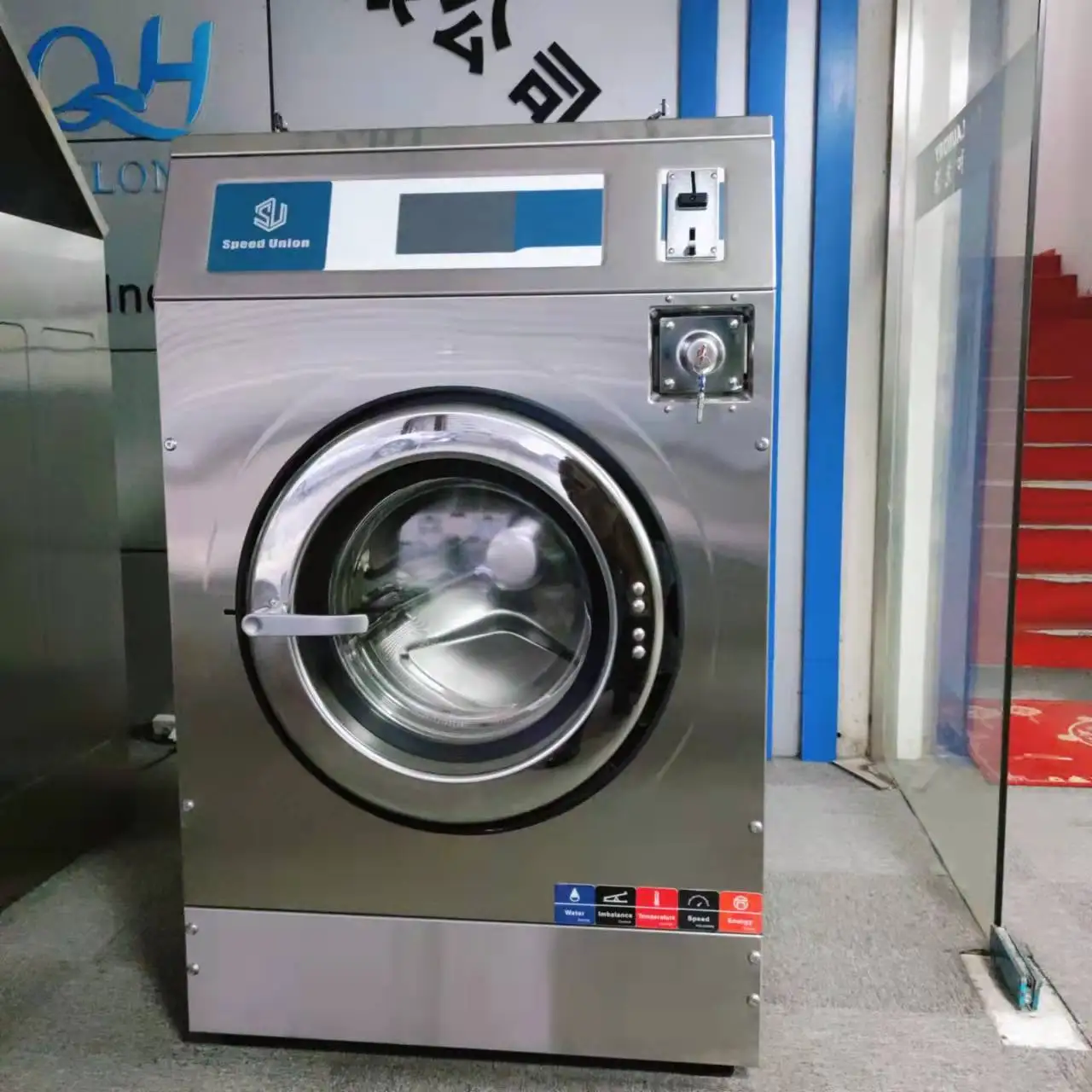 Customized hard mount washing machine accept 12 types of coins in one time