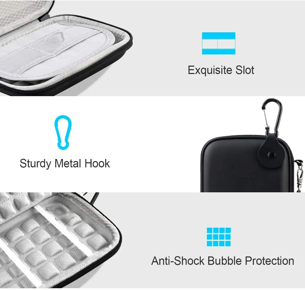 External hard drive case hard drives case 2.5 Inch HDD EVA Shockproof Travel Bag