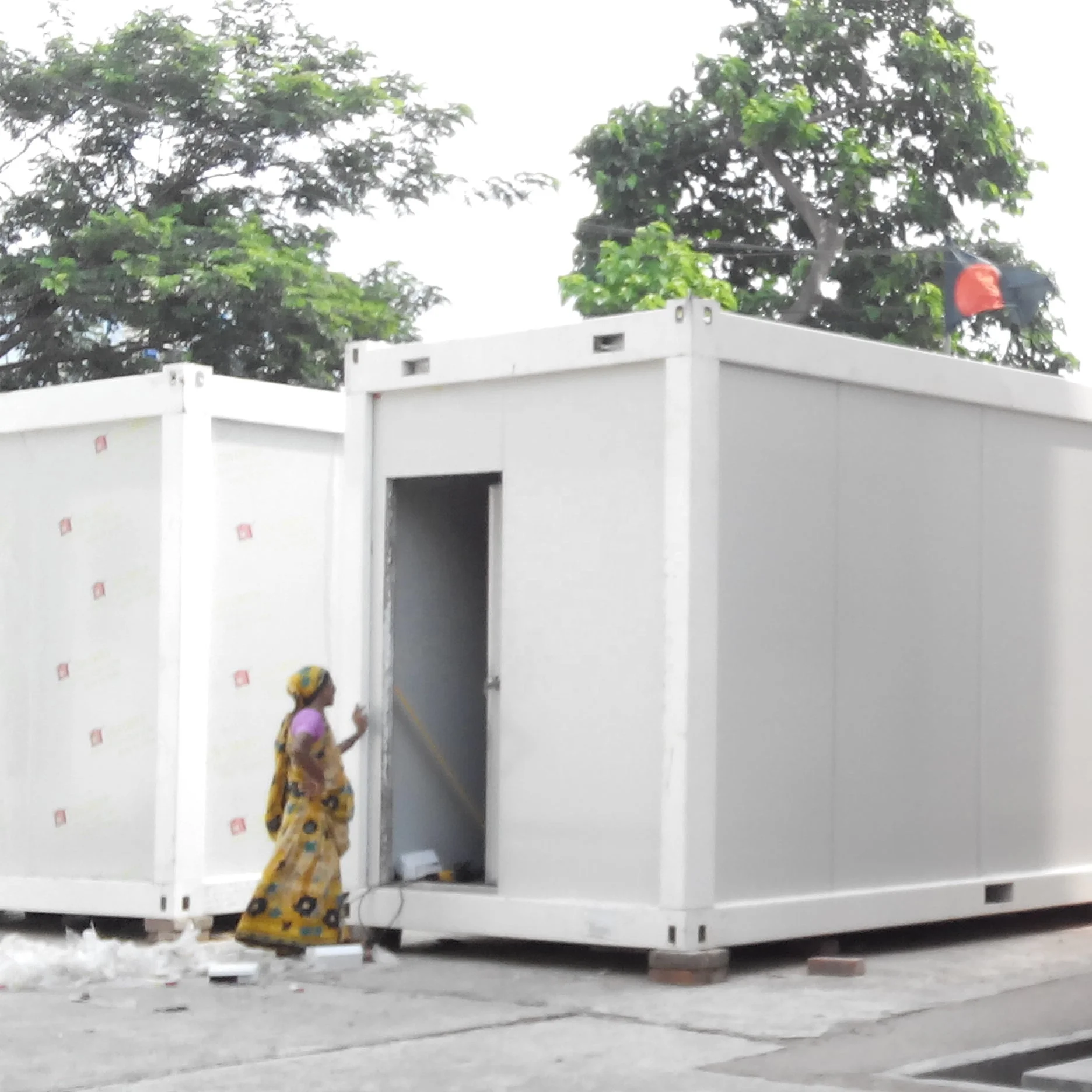 public mobile container toilet block