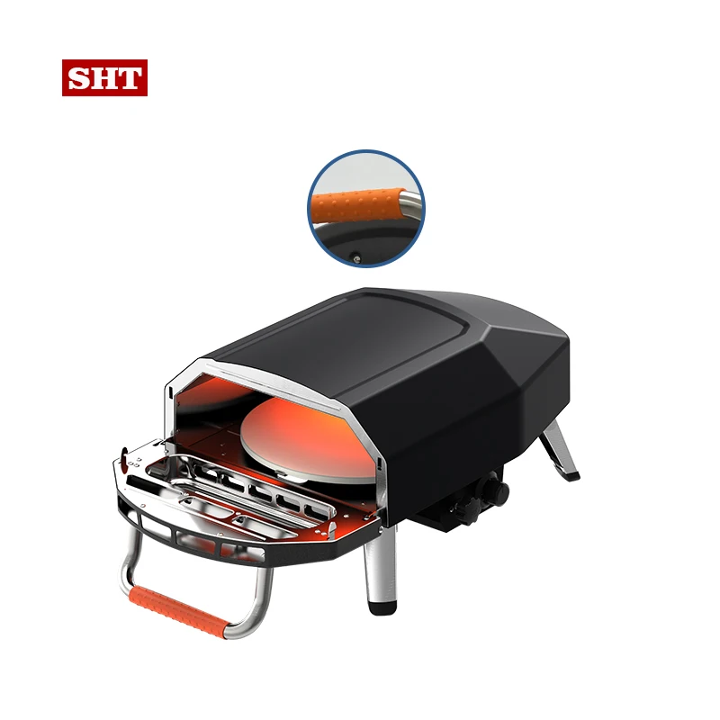 16-дюймовый портативный садовый гриль кухня газовая Вращающаяся печь для пиццы