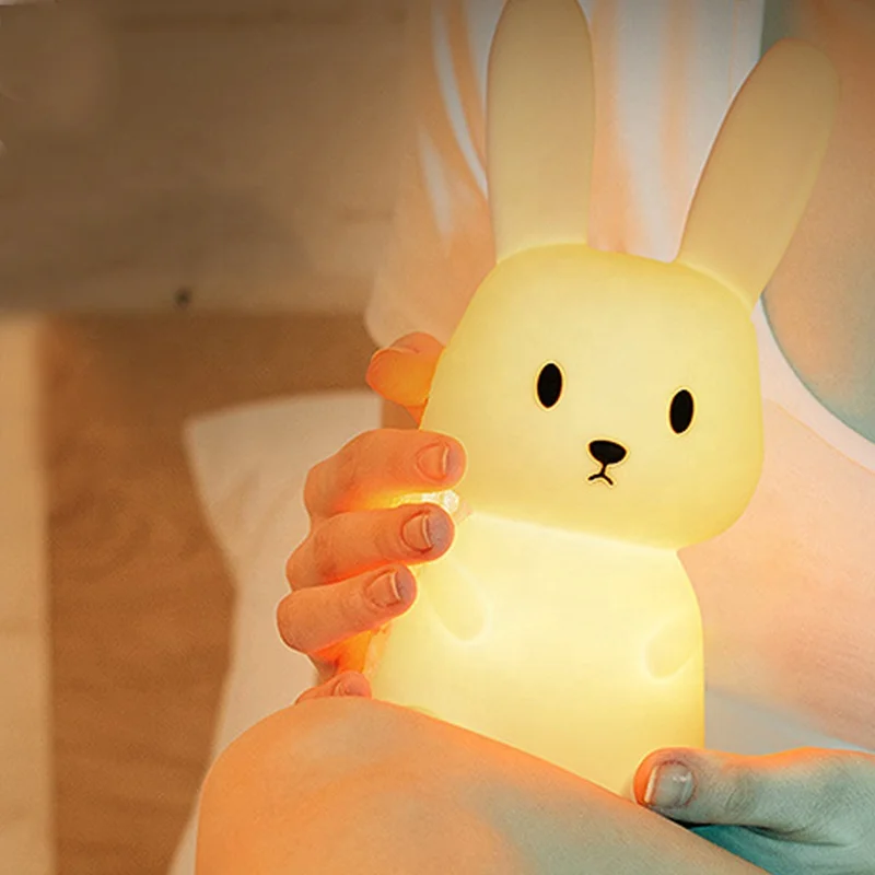 TAIKOO Bunny Baby 7 цветов перезаряжаемая Ночная лампа Подарочная игрушечная