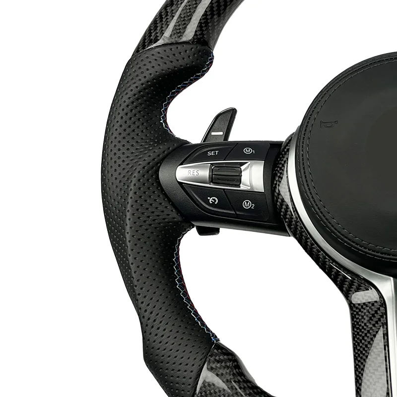 Carbon fiber tricolor logo modified steering wheel for BMW F10 F30 ZC-M6-YD-T2