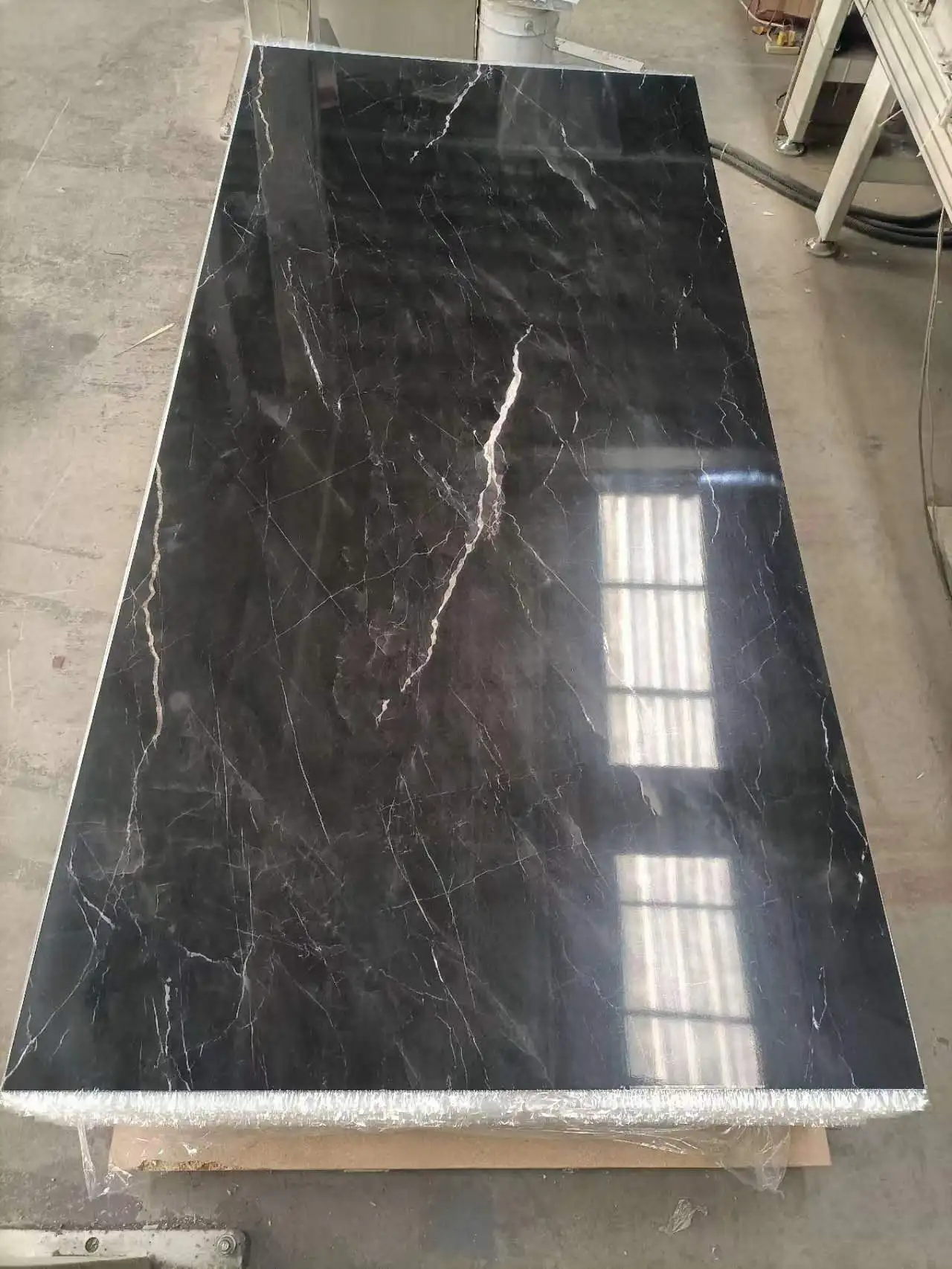 Modern UV Marble PVC Wall Panels Waterproof Sheet PVC Cladding Boards for TV Board 1-Year Warranty for Hotels and Halls