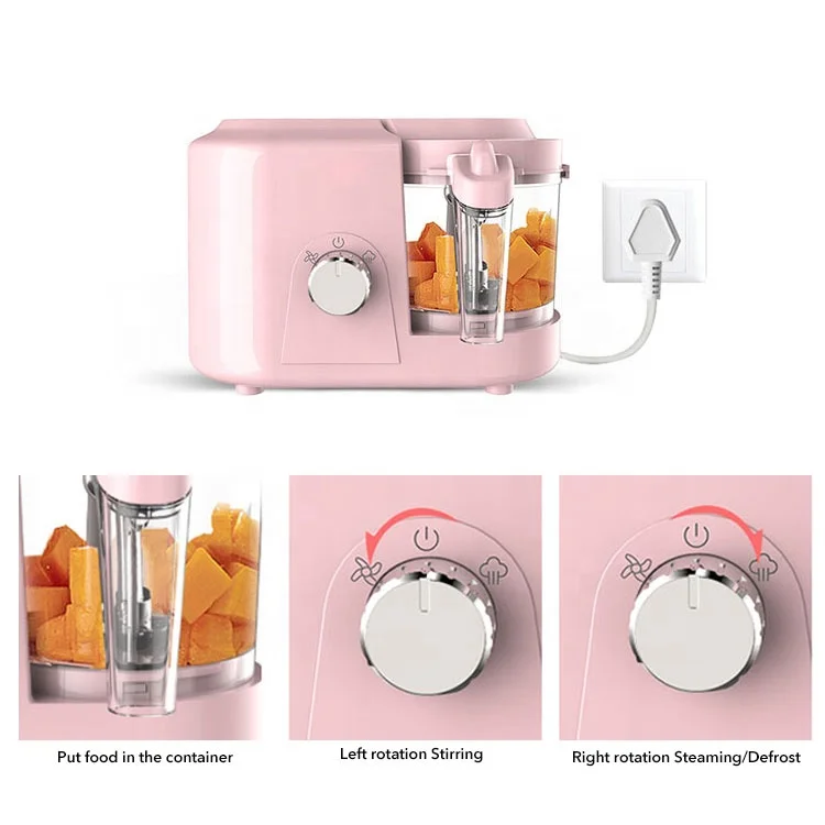 New Arrival Multifunctional 4 in 1 Baby Food Processor with steamer Electric Mixer Blender Portable Juicer Baby Food Maker