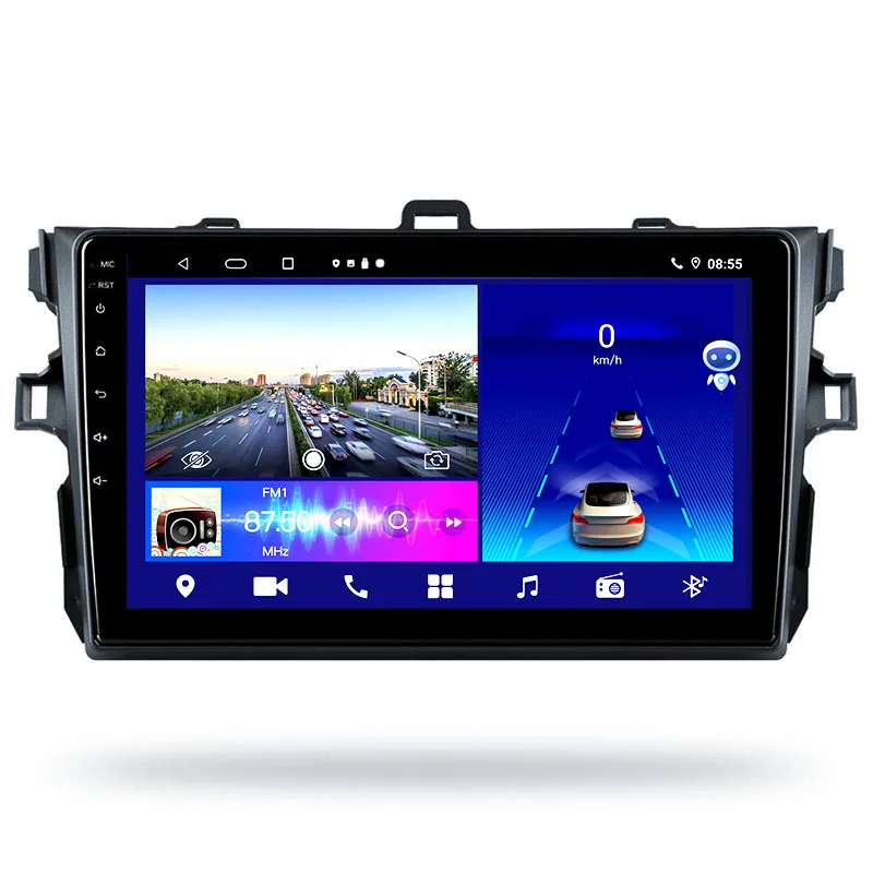 2 Din Android Car Radio Car Multimedia Player With SIM Card For Toyota Corolla 2006