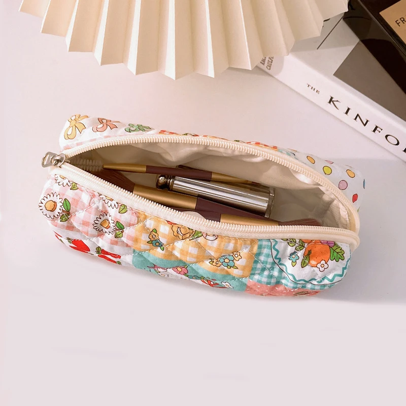 2024 Custom Cotton School Kids Pencil Cases For Cute Girls Cosmetic Bags