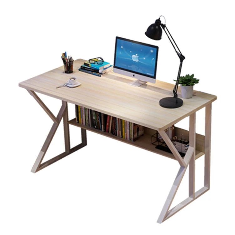 modern large study desktop pc computer table home office bookshelf KC-T0707