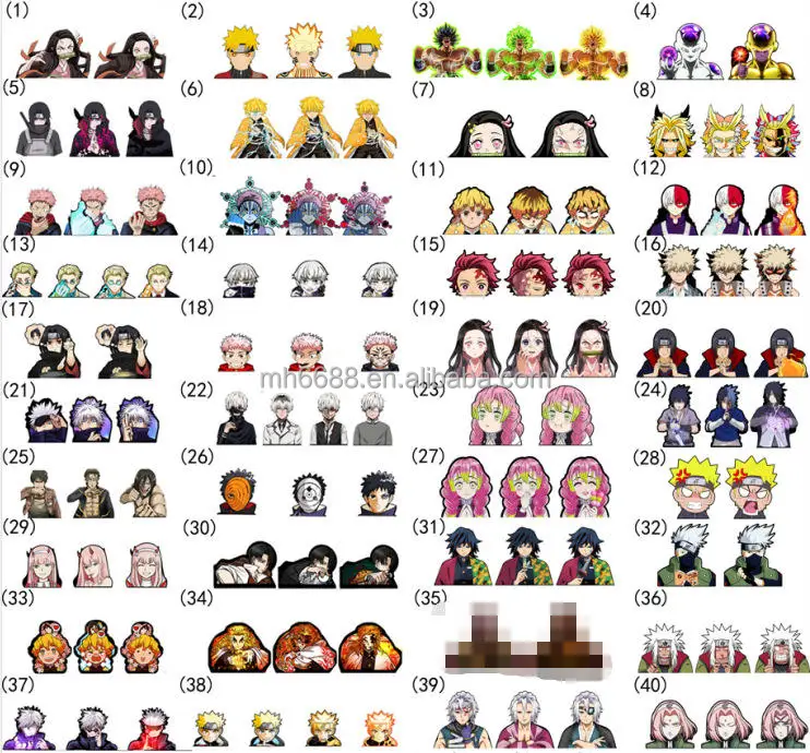 Wholesale Anime 3D Motion Sticker  3d Flip Lenticular Stickers  Cartoon Laptop Luggage Car  Die Cut Stickers