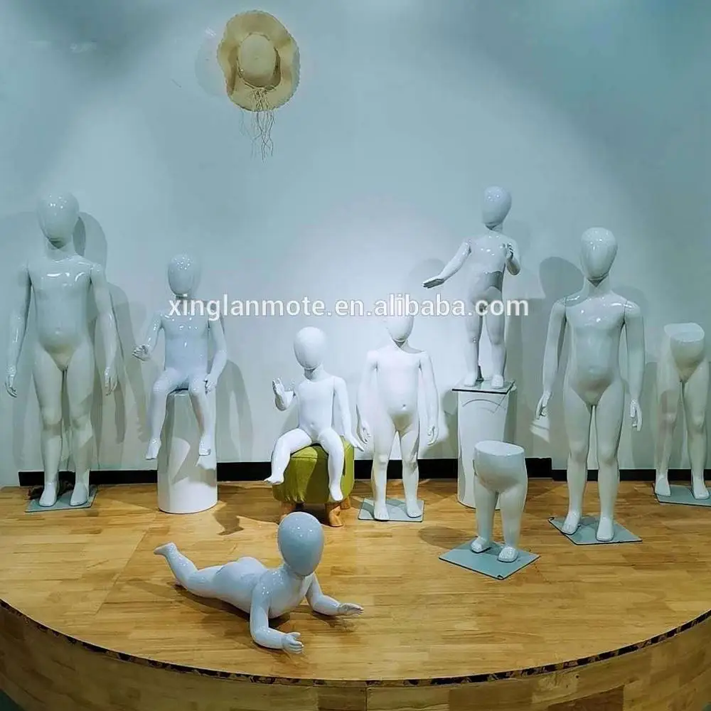 new fashion window display full body ABS plastic boy kids mannequins for sale