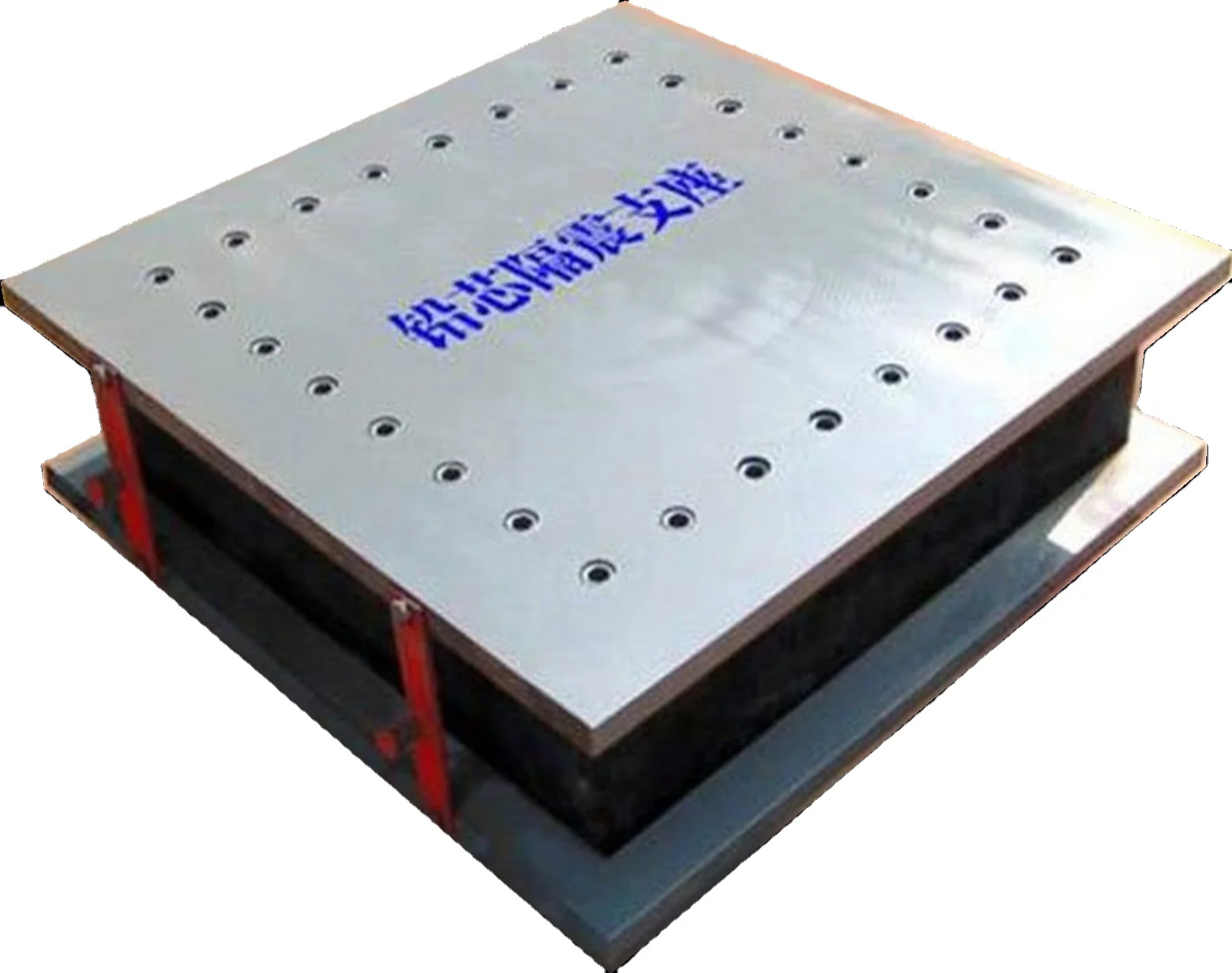 Bridge support lead rubber bearing base isolation