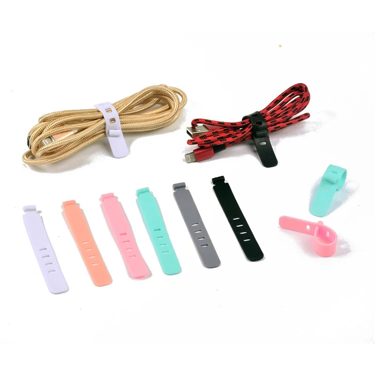 Silicone Cable Organizer USB Cable Winder Wire Data Line Holder Tie  Earphone Cable Cord Organizer