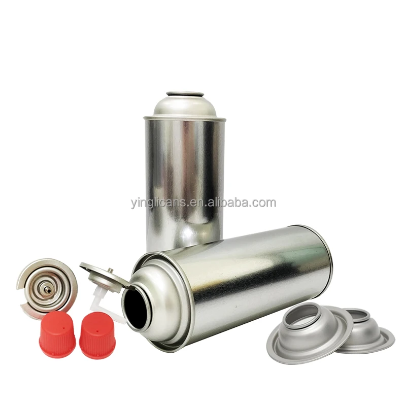 Customized Empty  65x158mm 220g Butane Gas Can with 1 Inch Standard Valve for Camping Outdoor Activities