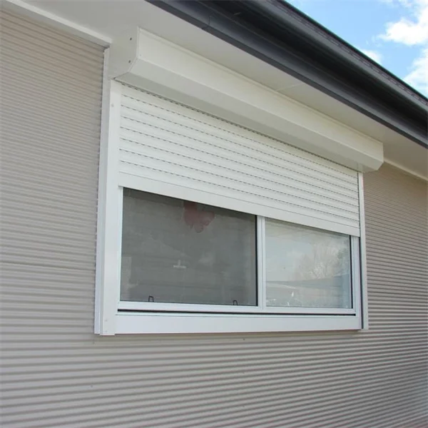 Smart Aluminum Roller Shutters Fire Sliding Window With Electric Roller Shutter Window Security System