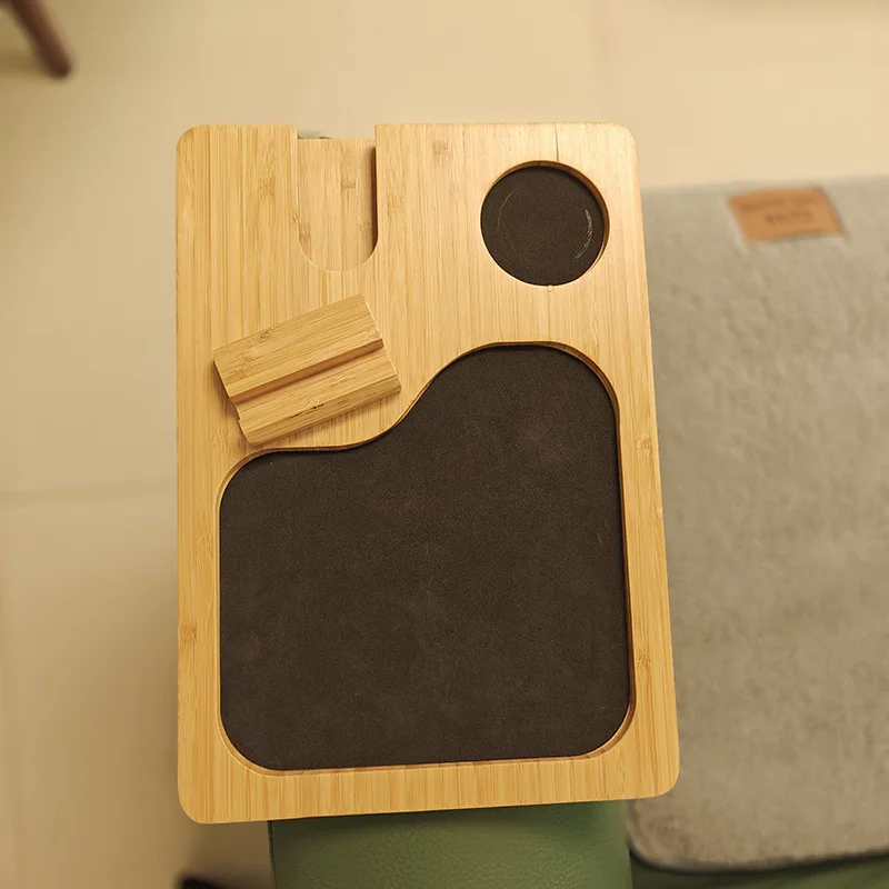 360 Degrees Rotating Holder Sofa Armest Tray with Couch Cup Holder Foldable Sofa Tray for Drinks and Eating