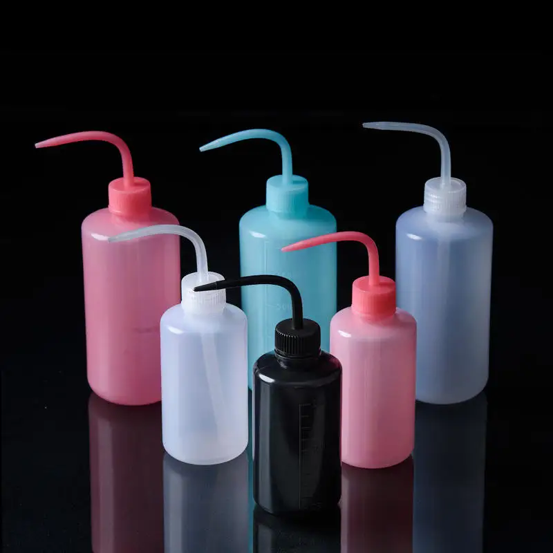 Plastic Squeeze Lab Wash Bottle Chemistry Chemical Water Rinse Squirt Bottle For Tattoo Eyelash Cleaning Lash Bath Bottle