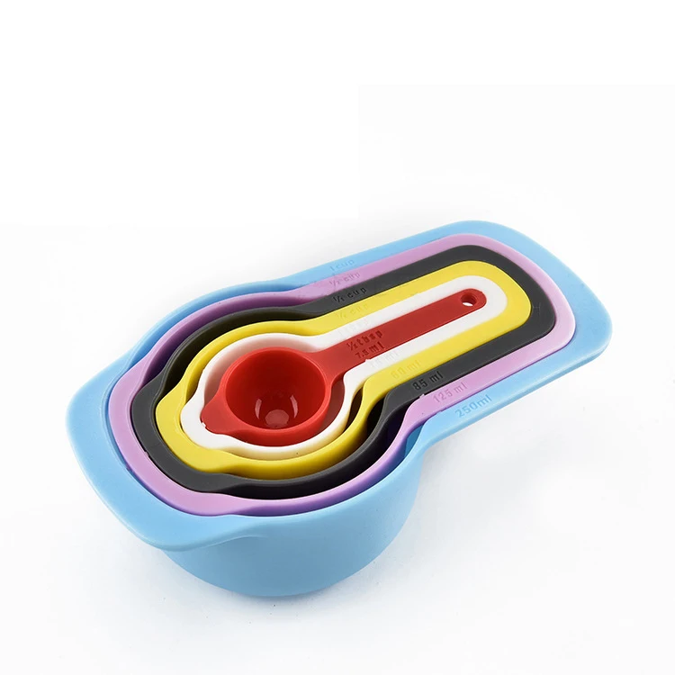 6 pcs custom bulk eco-friendly scoop multi 7.5ml 1/2 tsp 15ml 1tsp plastic pp measuring spoons set of 6