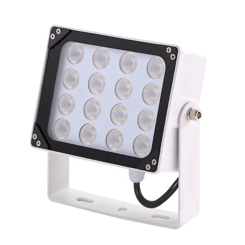 Outdoor IP66 Rated Aluminum LED Floodlight Sensor Switch Fill Light License Plate Recognition Parking Lot Road Safety Monitoring