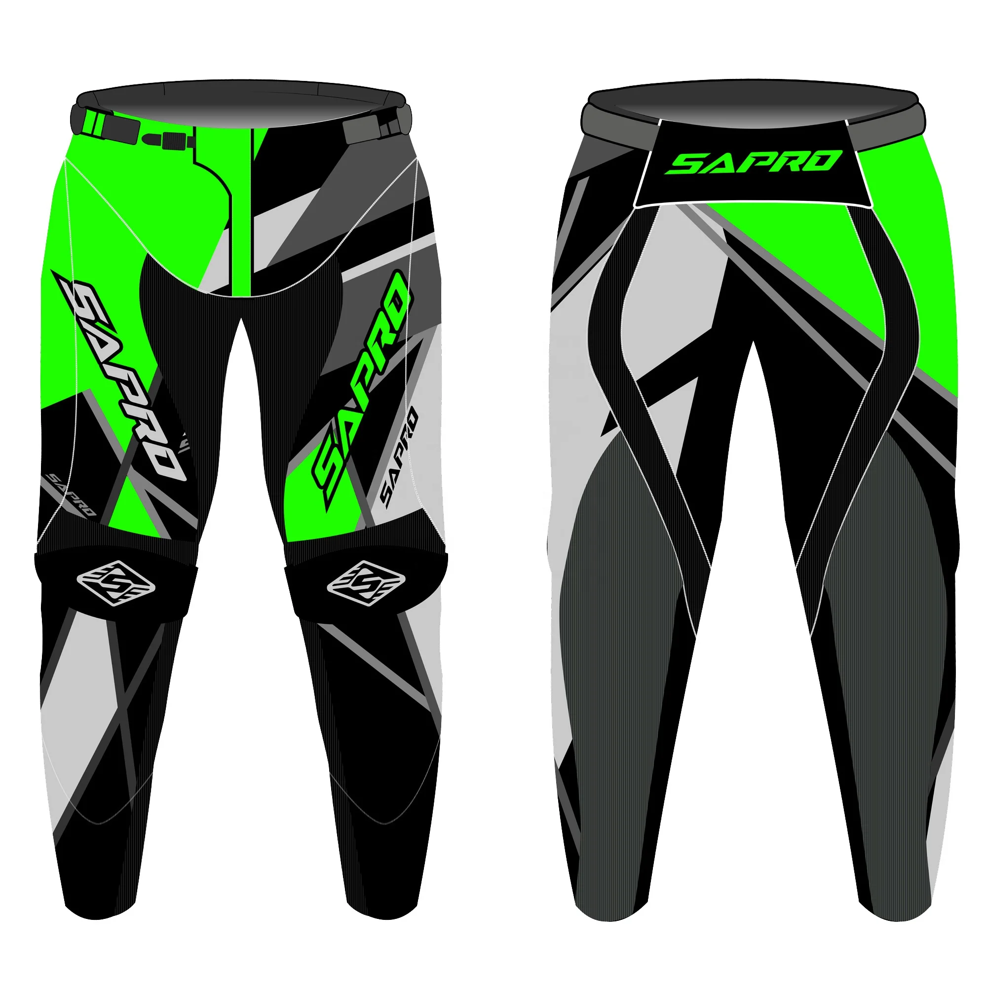 MX Pant Made of 100% Polyester with nylon stretch Fabric,ultra-light, Pre-curved fit, Heat resistant leather panels