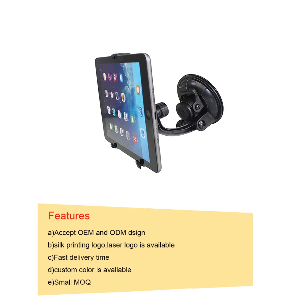 Car Tablet Mount 360 Degrees Adjustable Tablet Car Mount Strong Suction Cup Windshield Dashboard