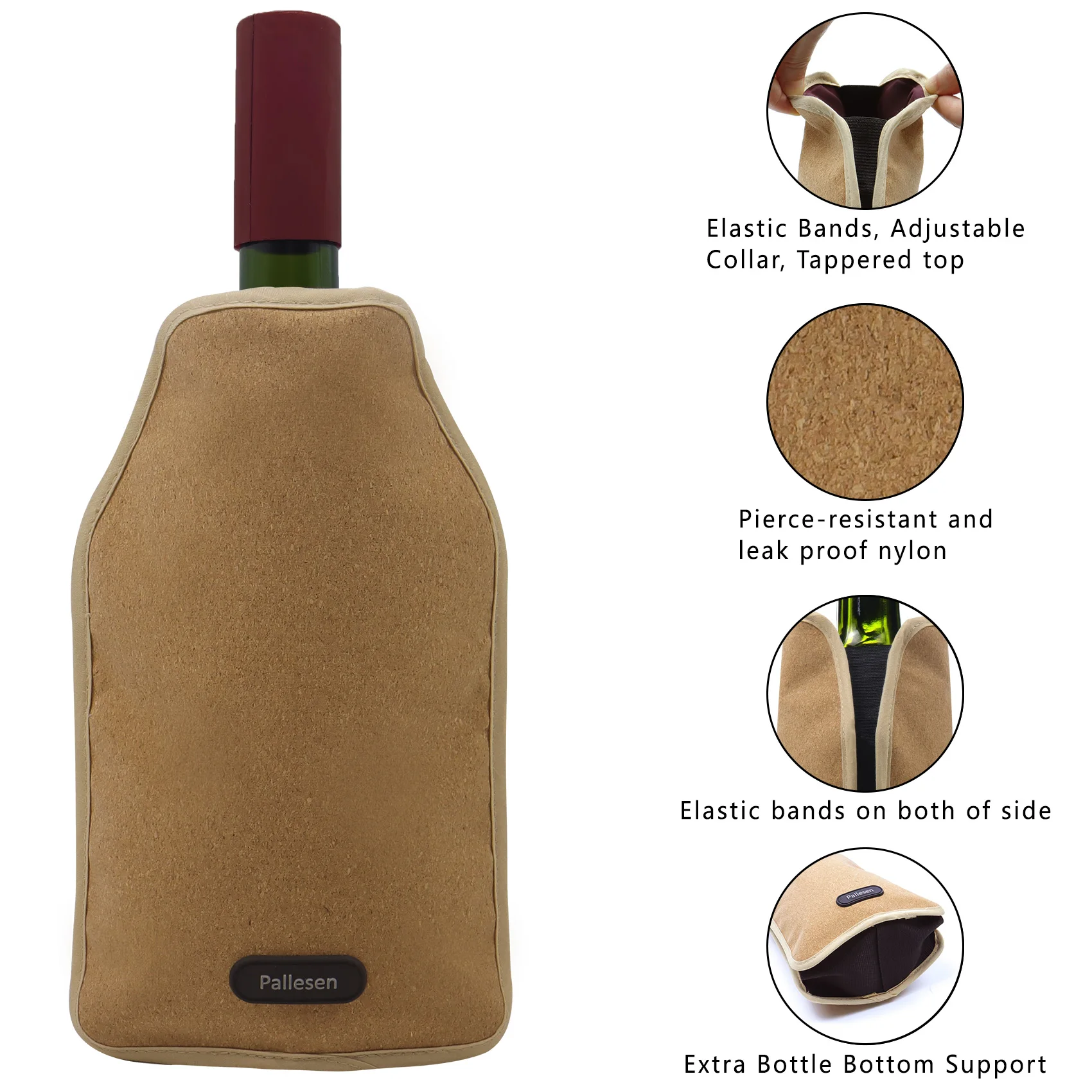 Senwo Portable Wine Cooler Sleeve /Reusable Wine Bottle Chiller / Keep Wine Cool and Refreshing for Standard Size Bottles