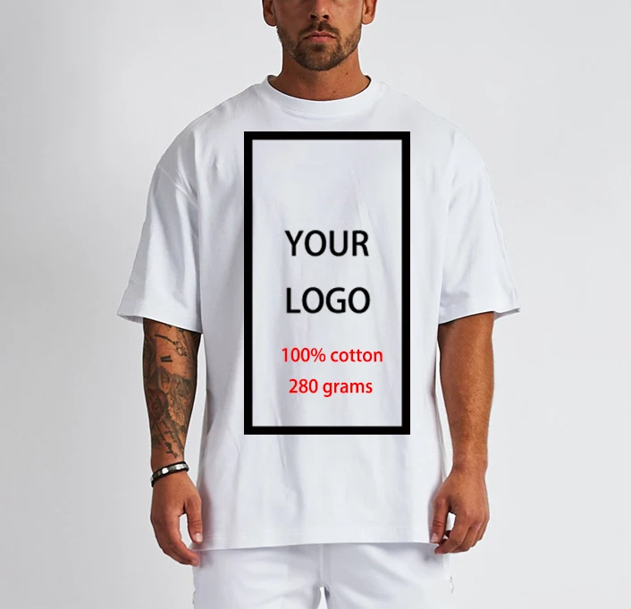 Высококачественная Мужская белая футболка из 100% чистого хлопка, новый стиль, пользовательская трафаретная печать, футболка с логотипом на заказ