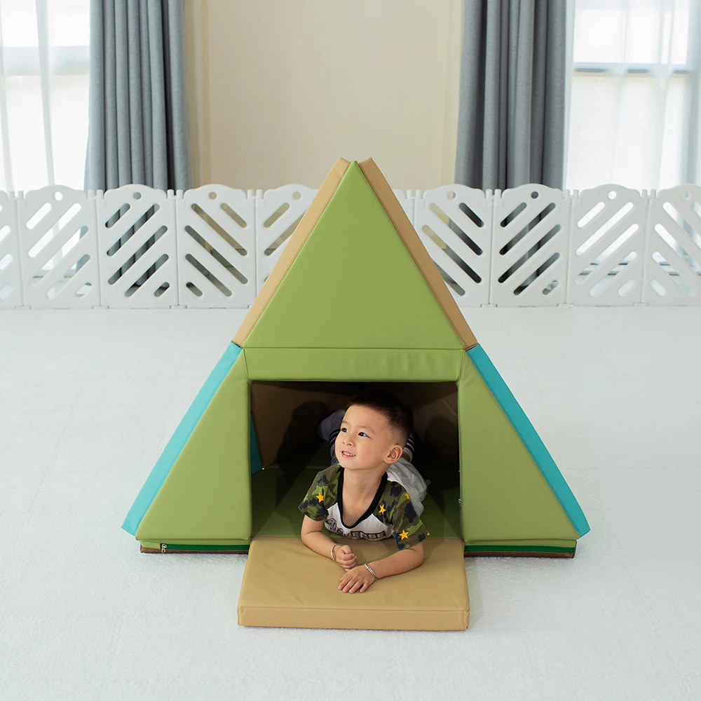 New Design Outdoor Folding Plush Play Mat for Kids Non-Toxic Baby Playground Mat