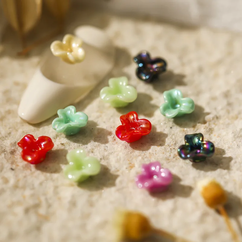 Mixed Crystal Flat Back ceramic flowers DIY Craft Decor Nail Art Accessories