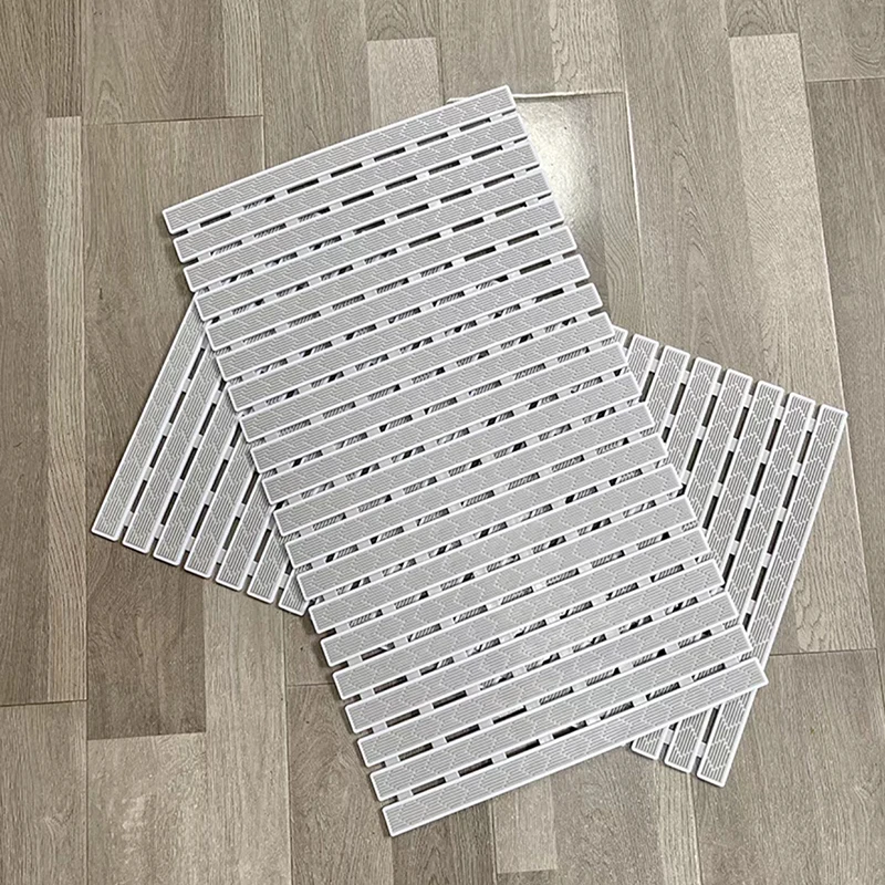 Jiahe Colorful Bathtub Mat Slatted Duckboard Design with Suction Cups for Bathroom  Gym