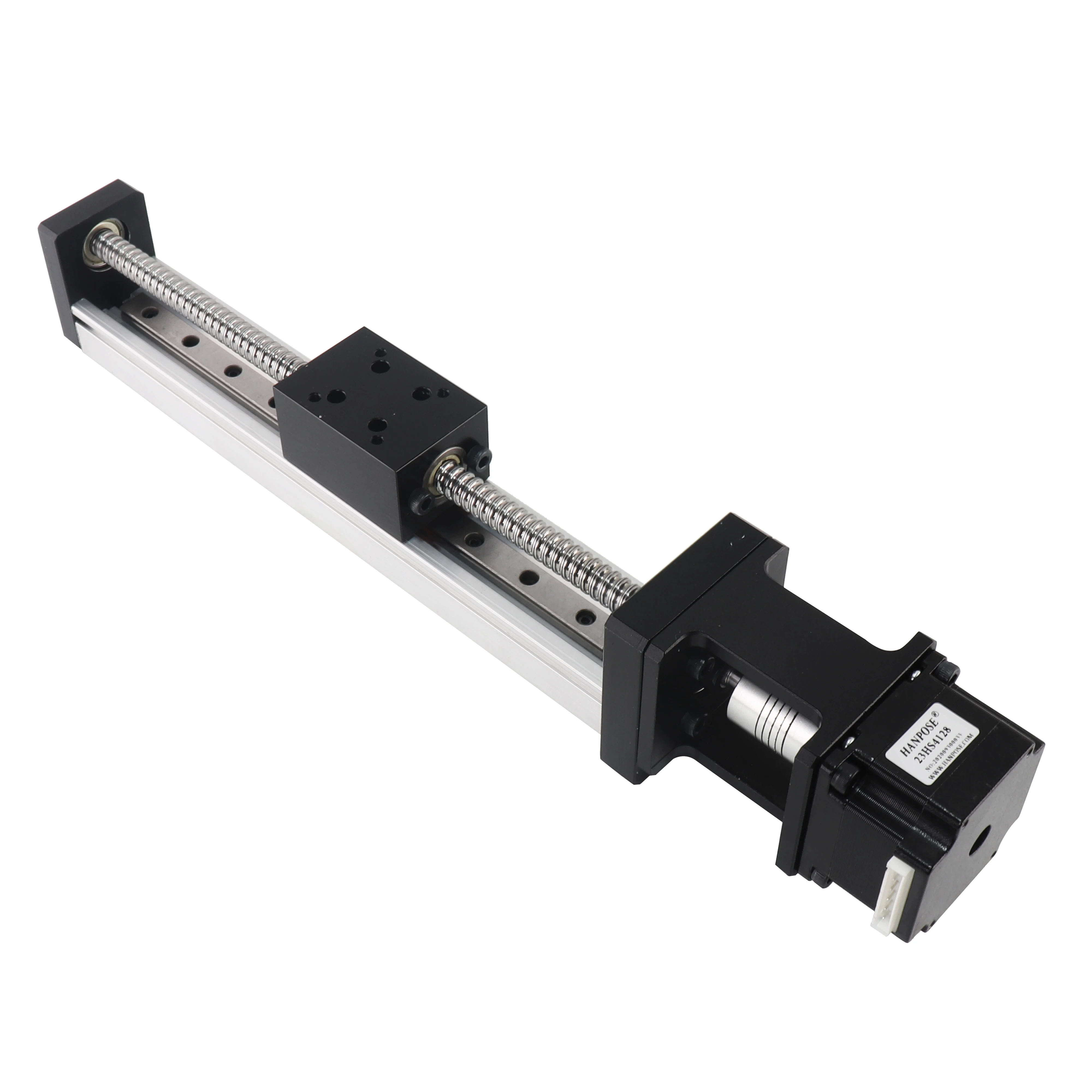Hanpose Nema23 Linear Stepper Motor 23HS4128 HPV5-1 Cnc Linear Guide Rail Effective Stroke 500mm V-Groove Linear Model
