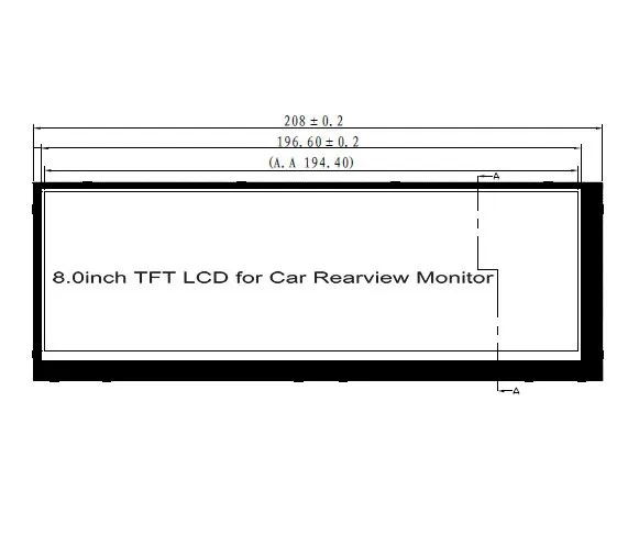 Slot machine lcd display 8inch lvds 1600x480 IPS lcd screen