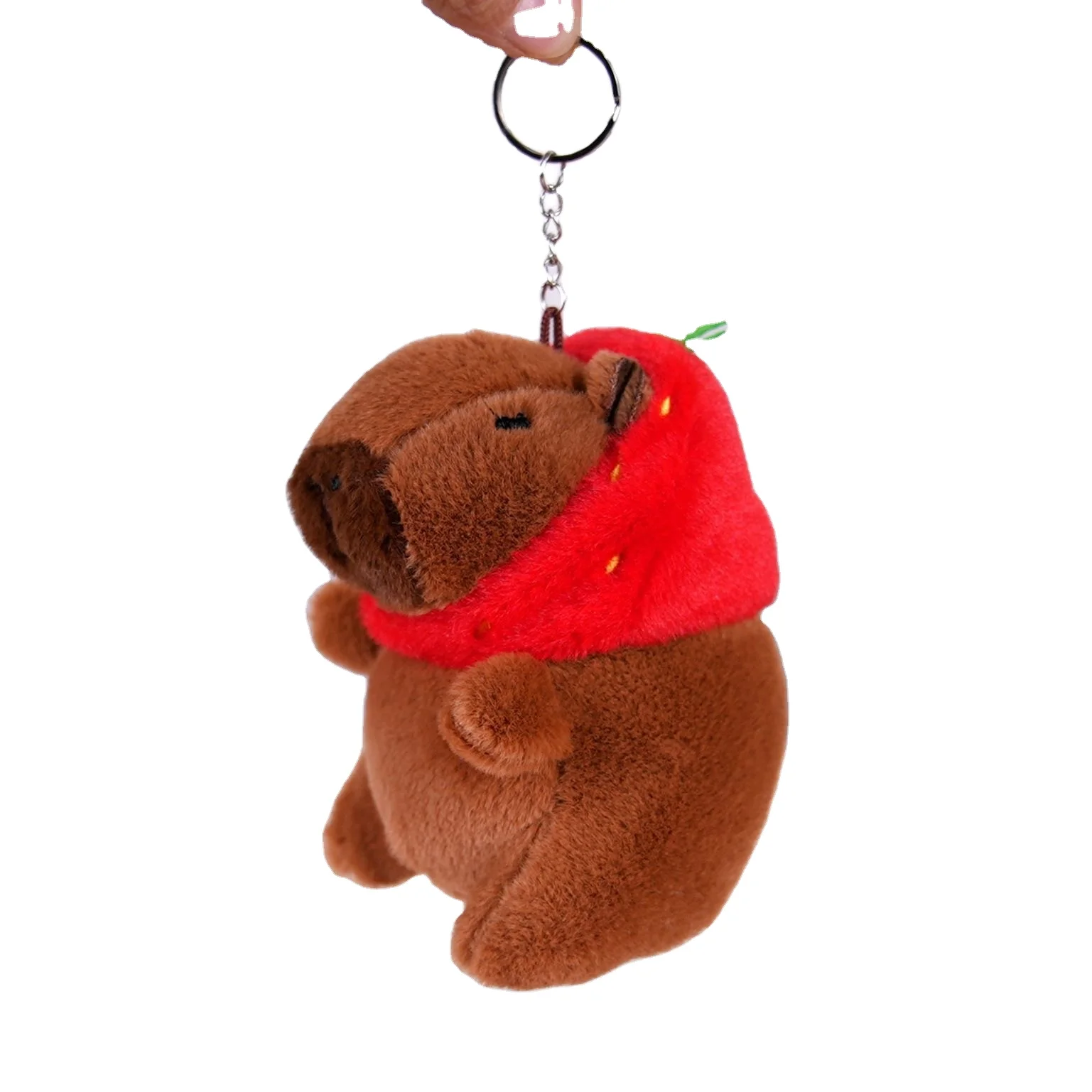 Wholesale Small Gift Unisex Card Bar Pendant Mesh PP Cotton capybara plush Key Chains Backpack Covers Doll Couples