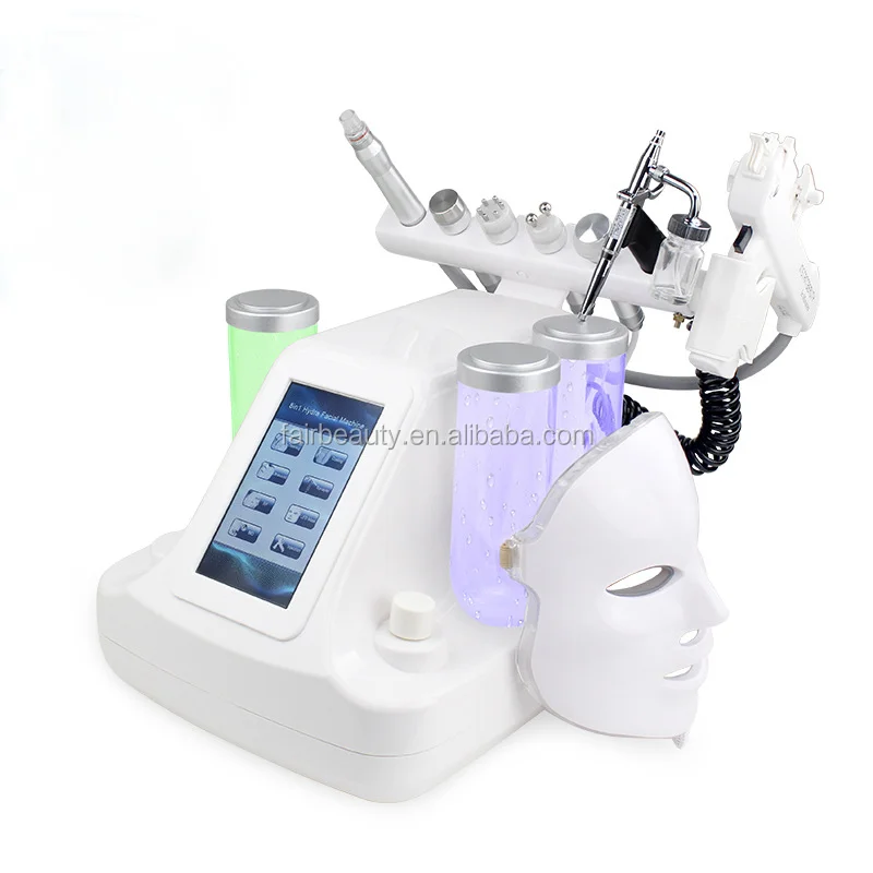 FARSLIM 8 in 1 Hydro Oxygen Facial Microdermabrasion Machine Red Light Therapy Peeling Hydrodermabrasion Facial Machine