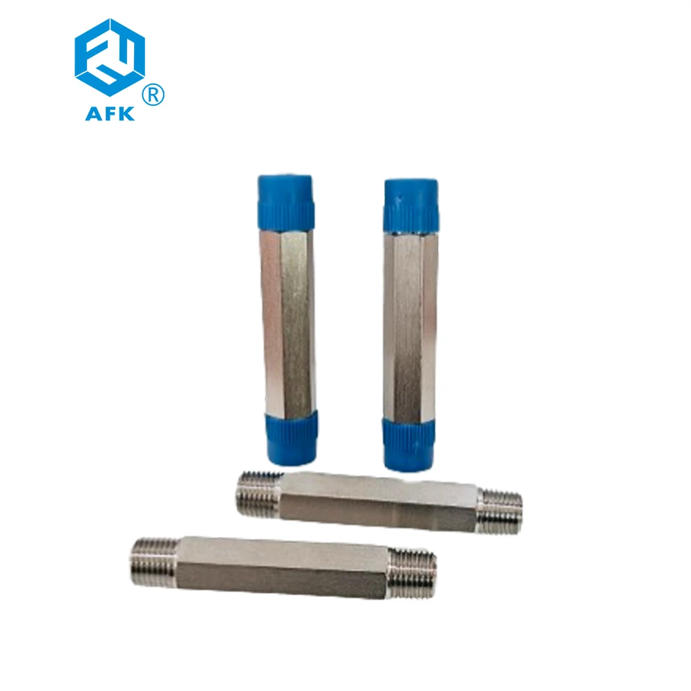 AFKLOK 1/4 Inch Male NPT Stainless Steel Forged Square Long Hex Nipple Pipe Fitting with OEM & ODM Support