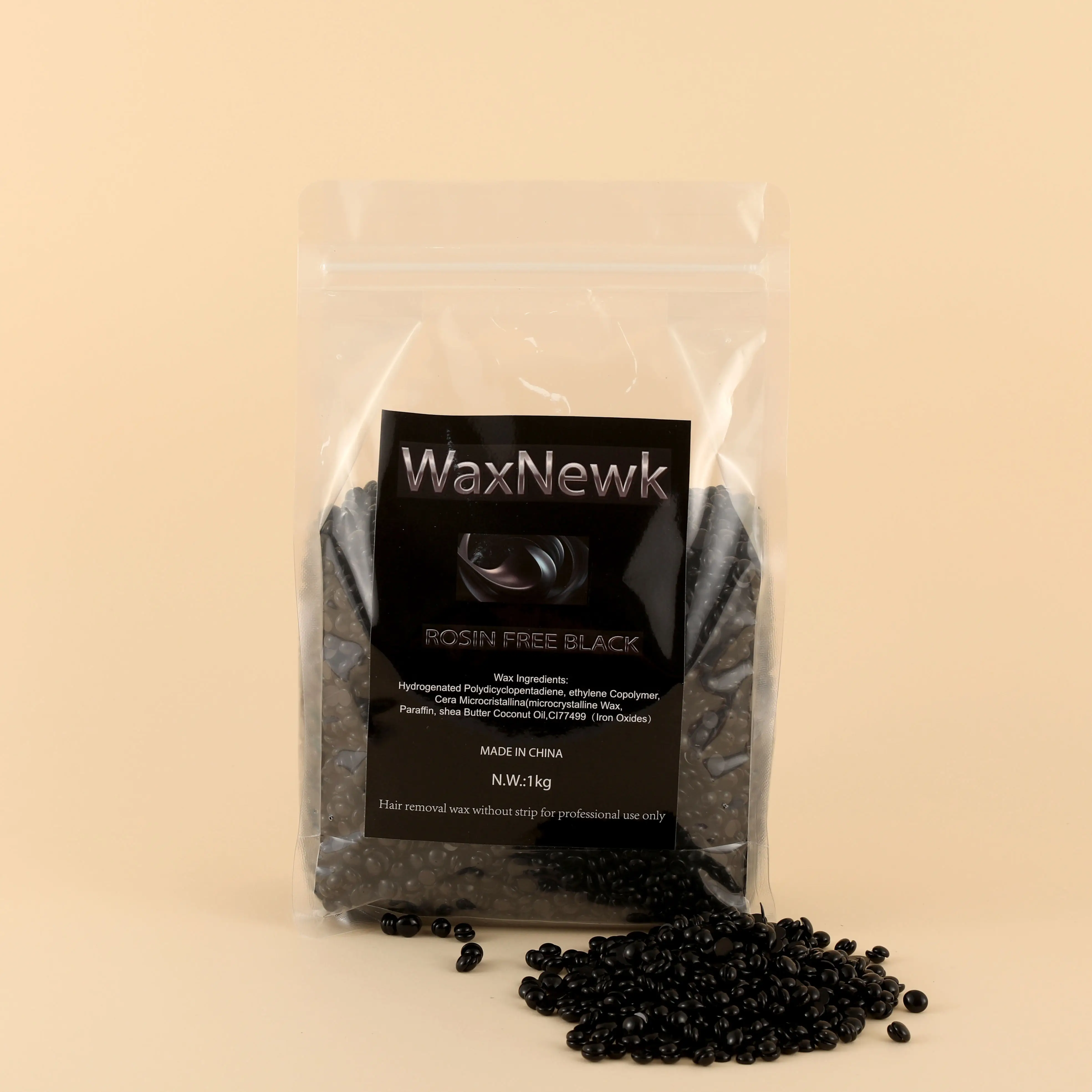 WaxNewK rosin free black hypoallergenic unscented  depilatory hard wax beauty spa choose cire epilation 1000g Hair Removal