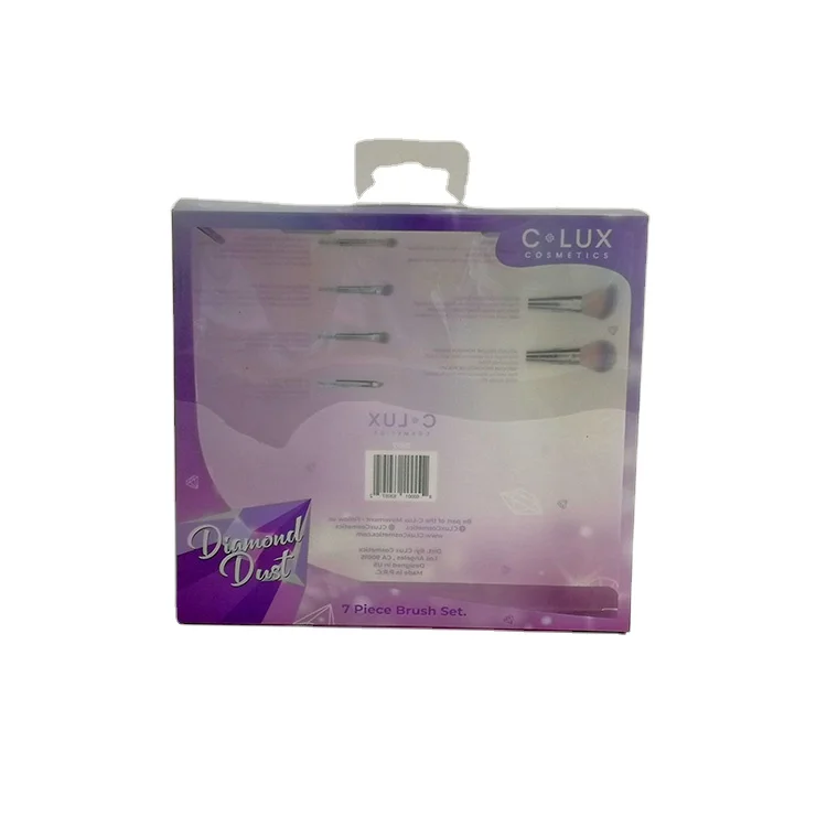 
Hang box PVC Pransparent Plastic Pack Makeup Cosmetics Custom Package Box Printing with window 