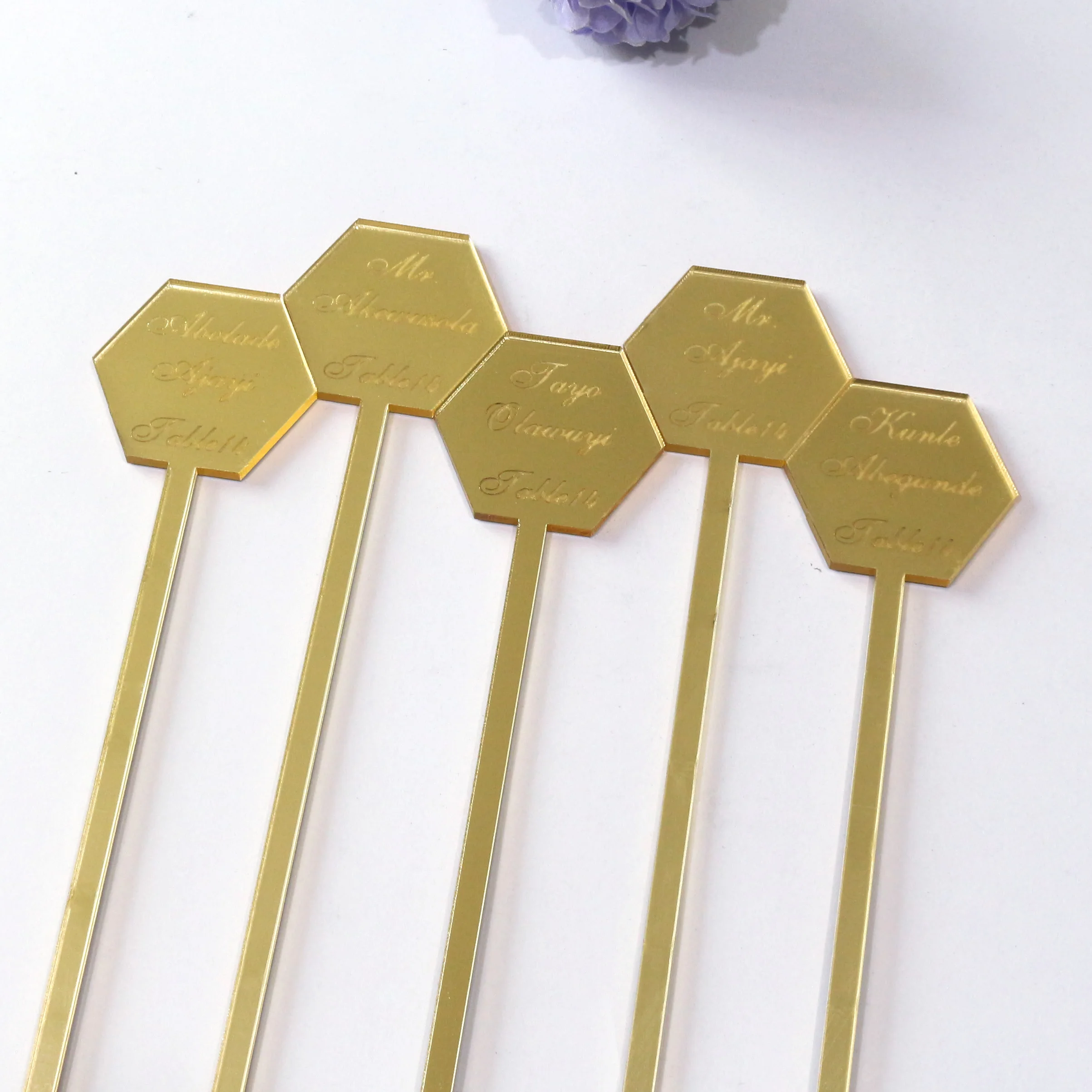 Personalised Drink Stirrers Stag Do Hen Party Decorations with customized different names custom stirr sticks