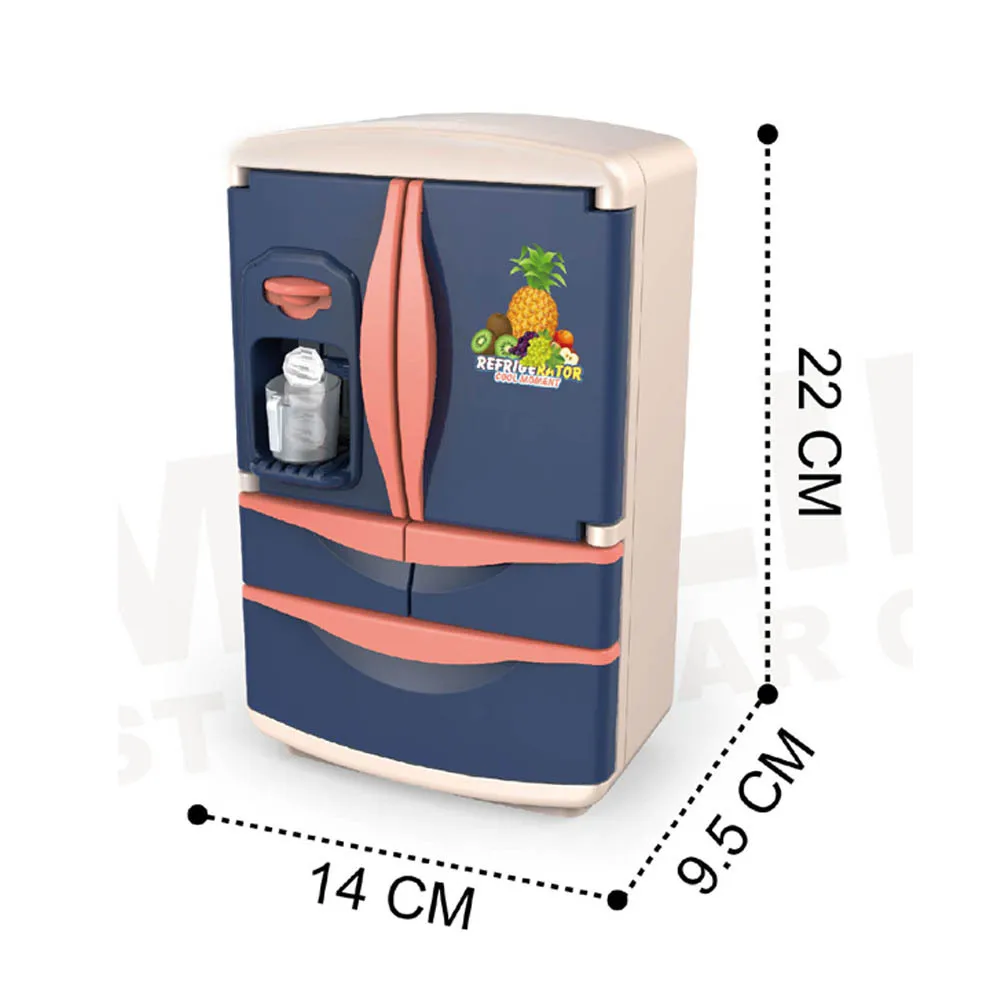 Eternal Kitchen Toy Set Dress Up  Mini Simulation Pink Refrigerator With Light Up And Music Plastic Set Kids Play Kitchen Toys